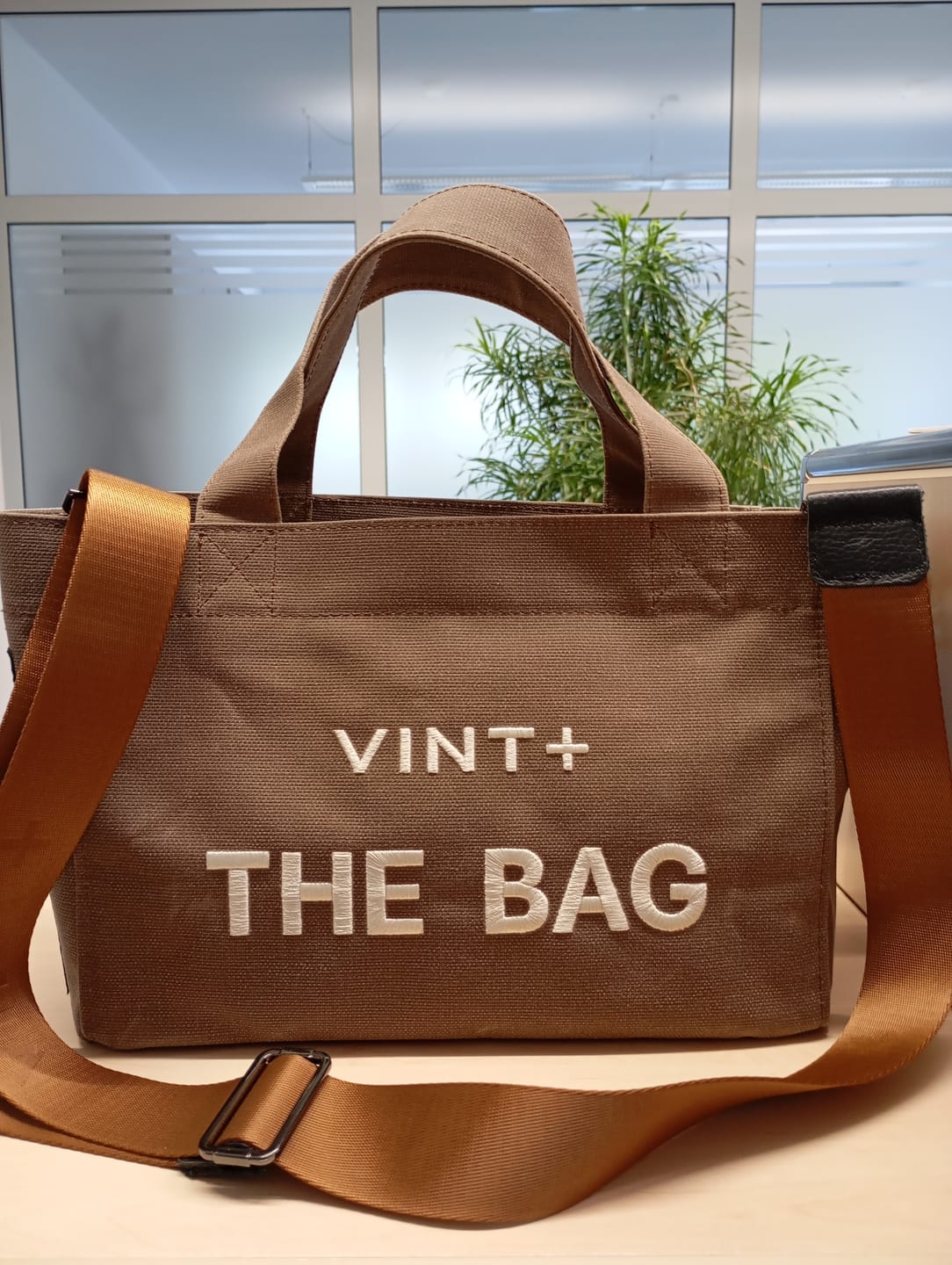 Customer photo review of WAXED CANVAS TOTE BAG - SMALL - BRAUN