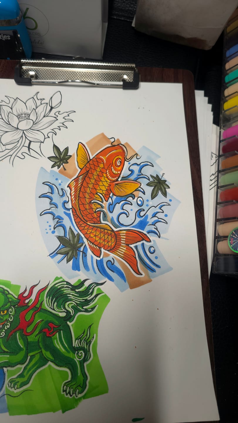 Customer photo review of Ohuhu Molokai Four Tones Extra-wide Tip Alcohol Art Markers