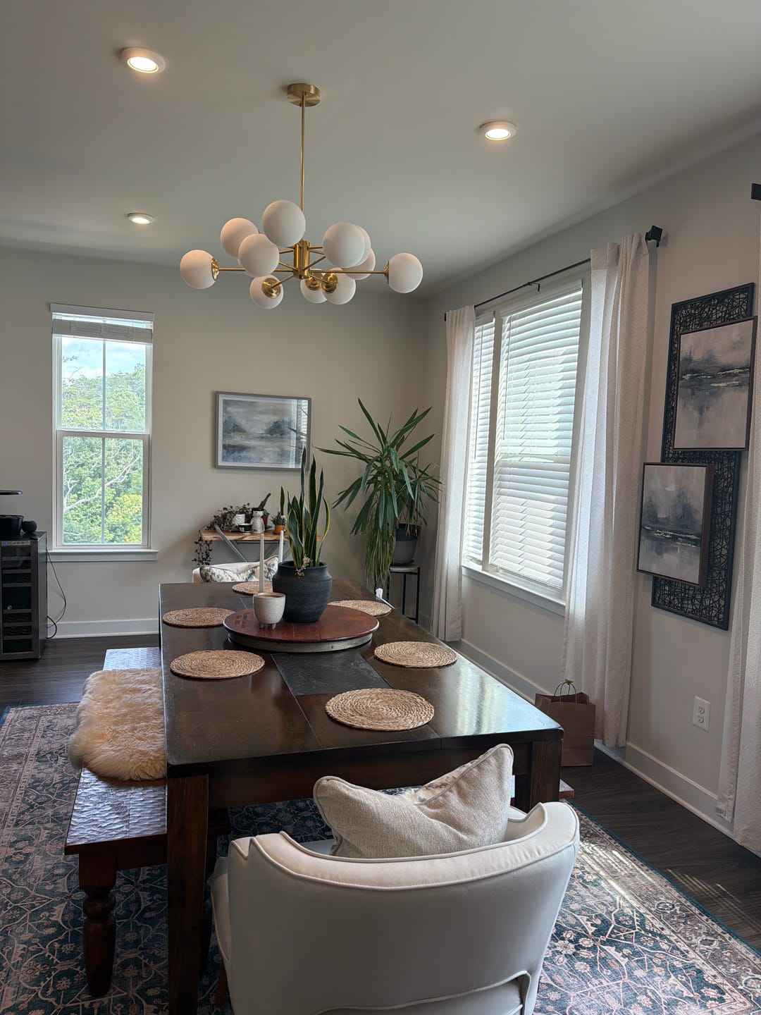 Customer photo review of Opal Glass Globe Sputnik Chandelier