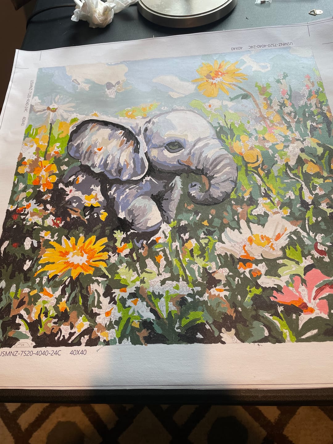 Customer photo review of Paint by Numbers - Spring magic in the elephant heart