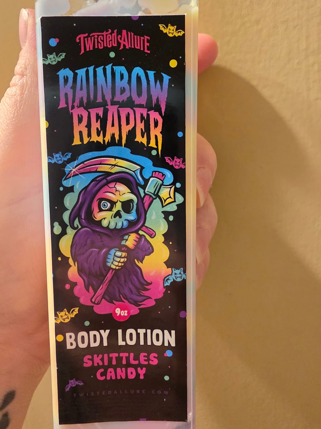 Customer photo review of Rainbow Reaper Body Lotion