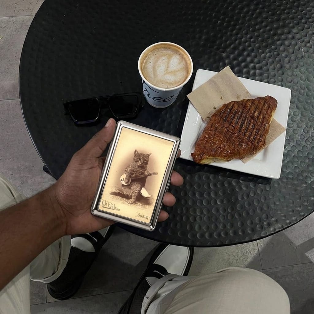 Customer photo review of Patina Tin Cardholder Wallet