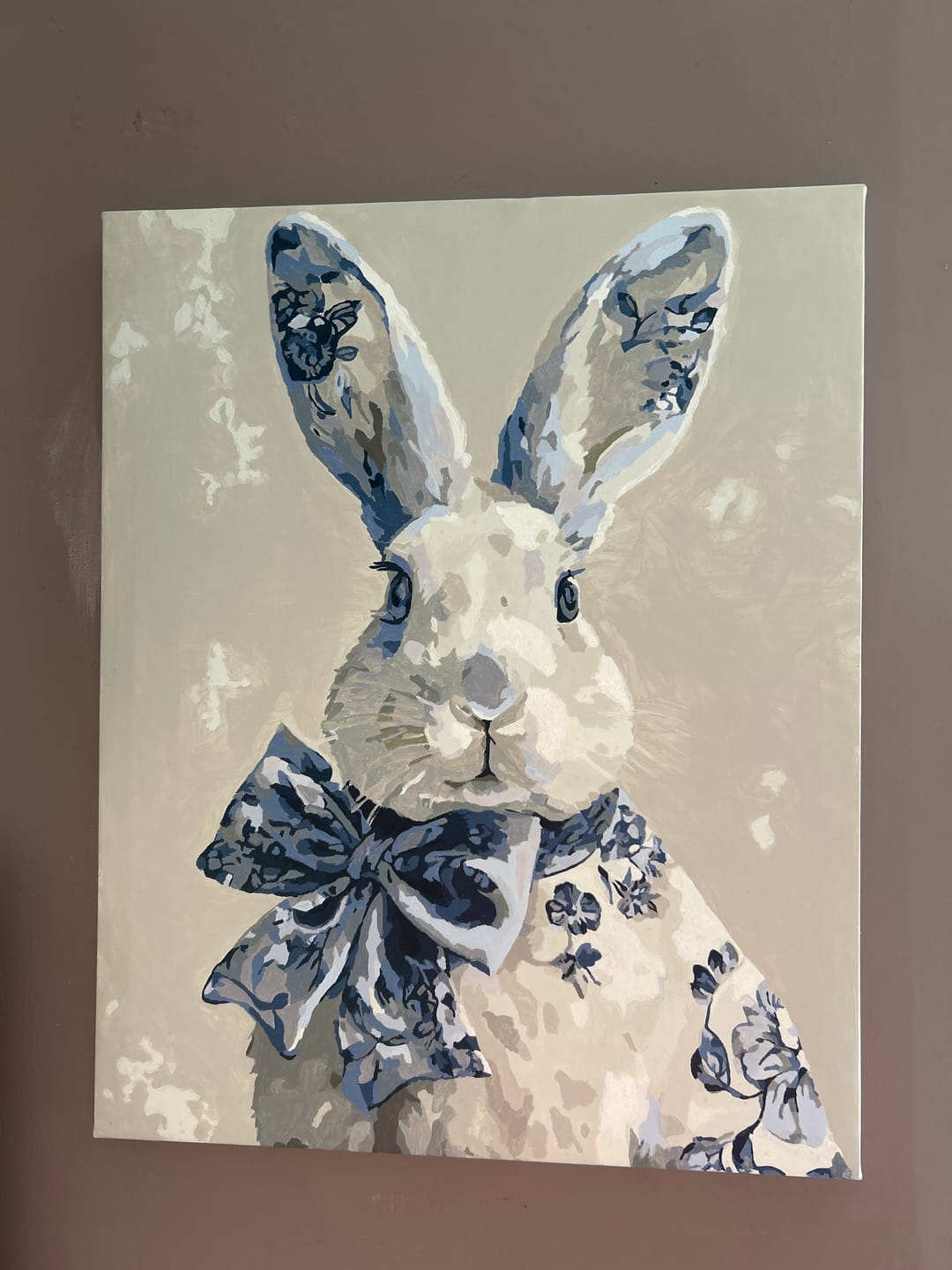 Customer photo review of Delft Blue Bunny | Paint by Number