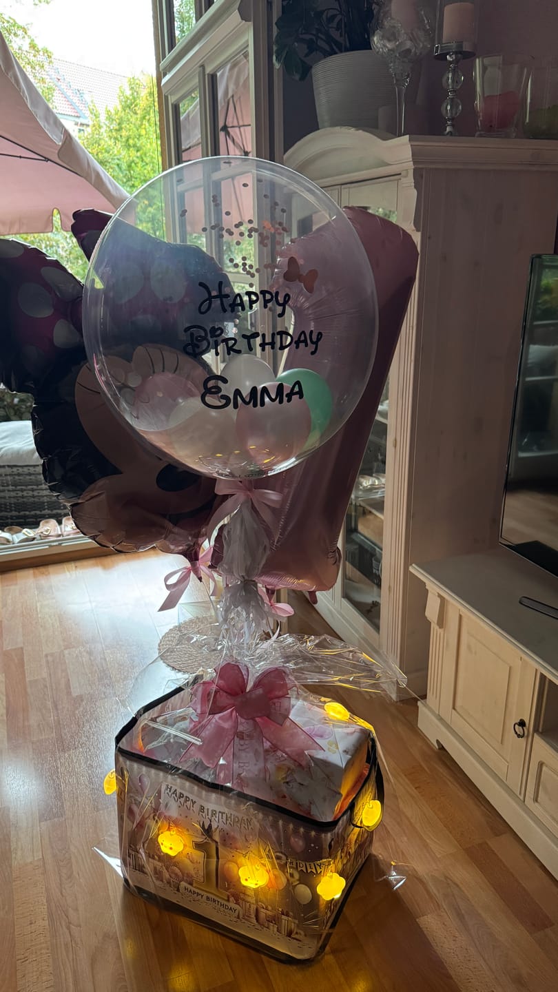Customer photo review of Ballon-Set Minnie Maus zum Geburtstag (3-teilig) heliumgefüllt