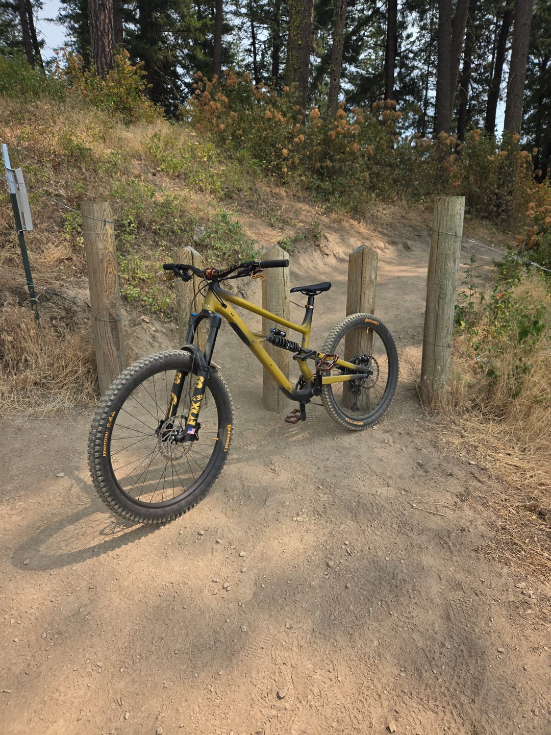 Customer photo review of Metallic Fox 38 Factory Fork Decal