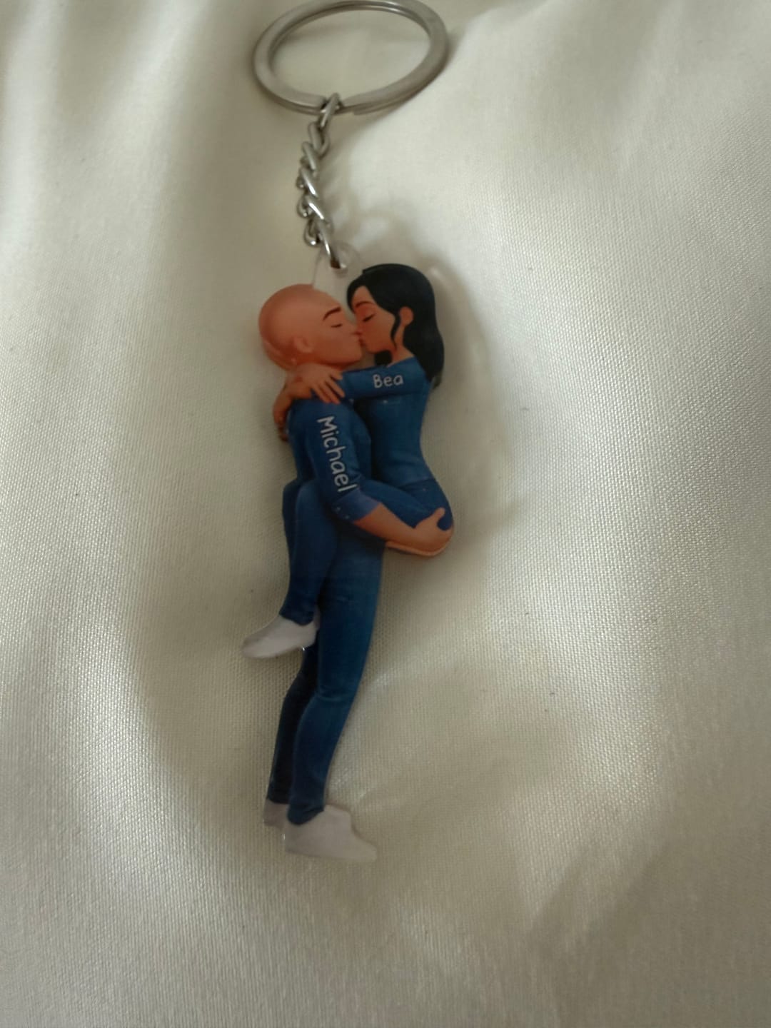 Customer photo review of Kissing Couple - Personalized Keychain, Gift for Couple