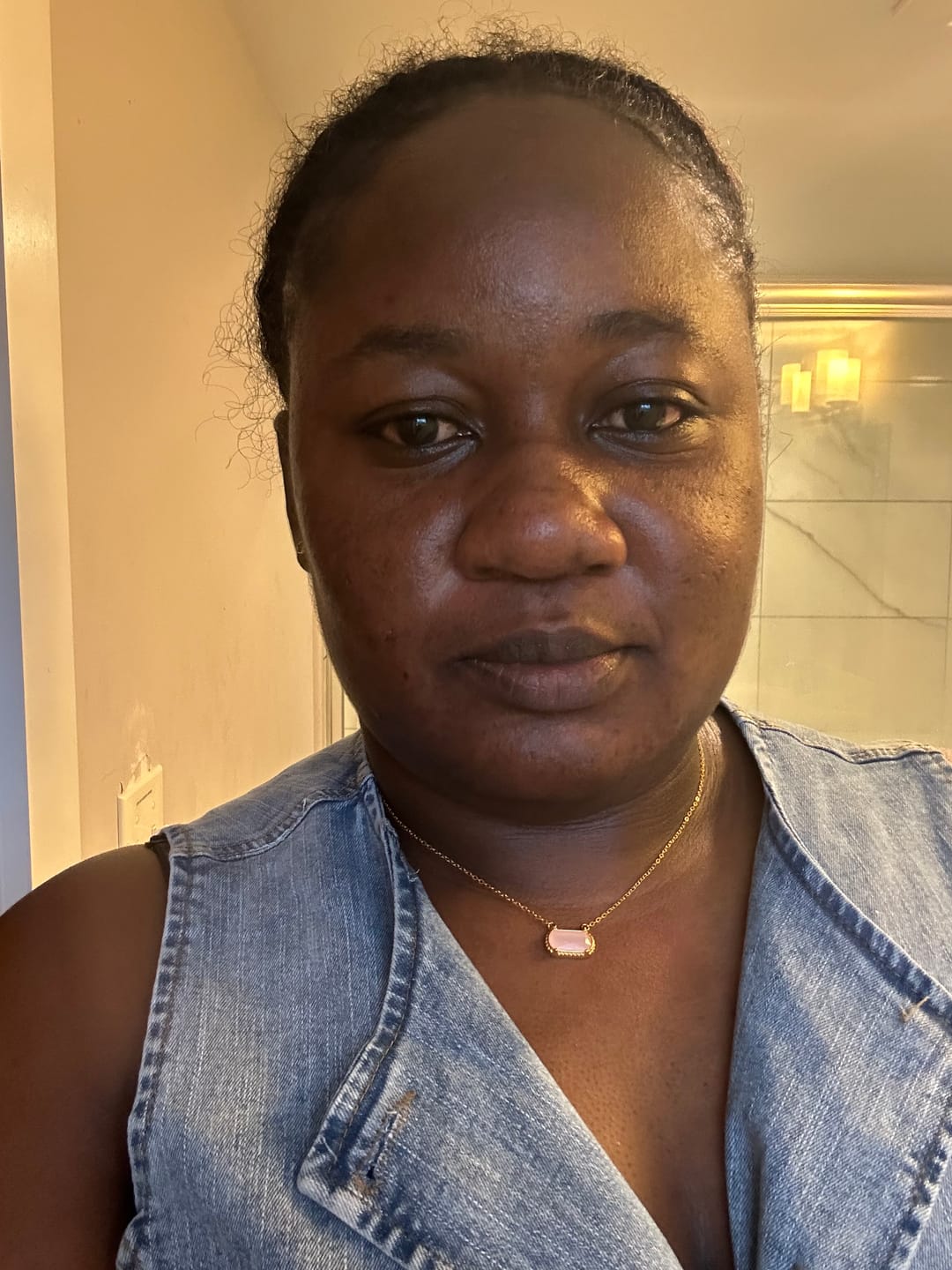 Customer photo review of Stone Pendant Necklace