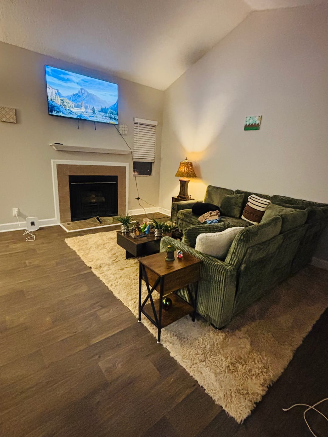 Customer photo review of Chenille Pull Out Sleeper Sofa with Storage Ottoman