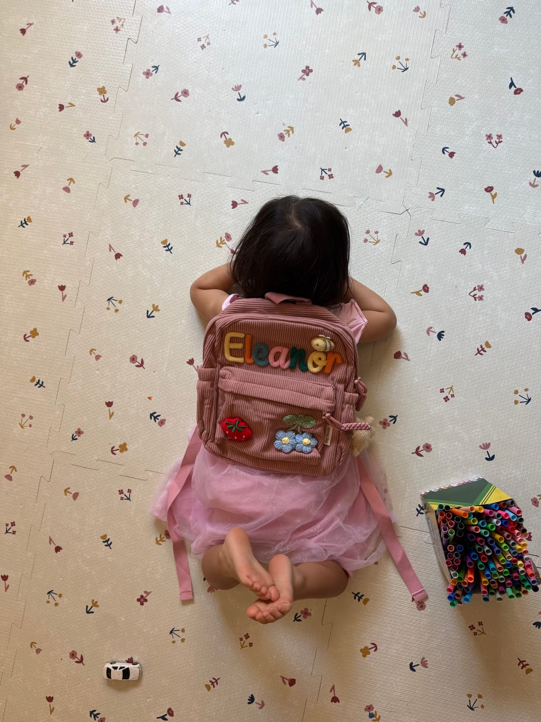 Customer photo review of K&C - Personalized Knitted Backpack