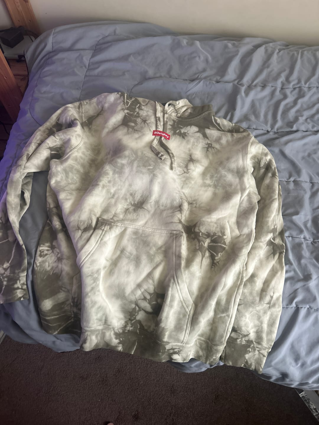 Customer photo review of 80Eighty® Tie Dye Olive Hoodie