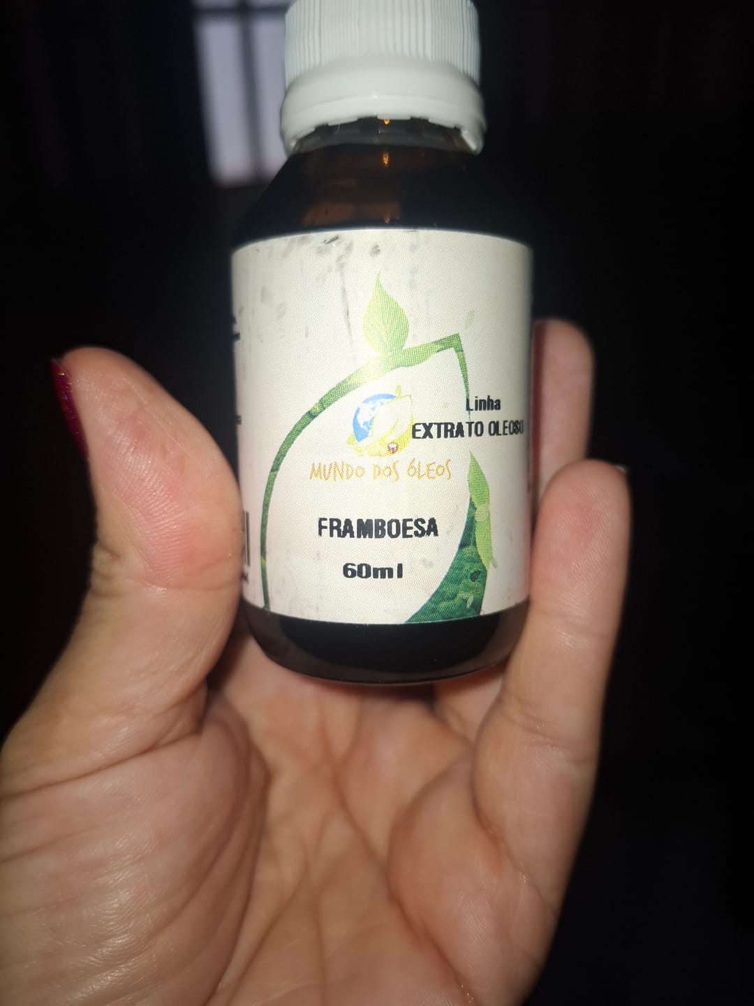 Customer photo review of Extrato Oleoso de Framboesa