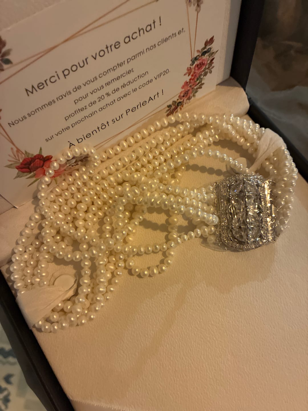 Customer photo review of Collier de Perle Culture