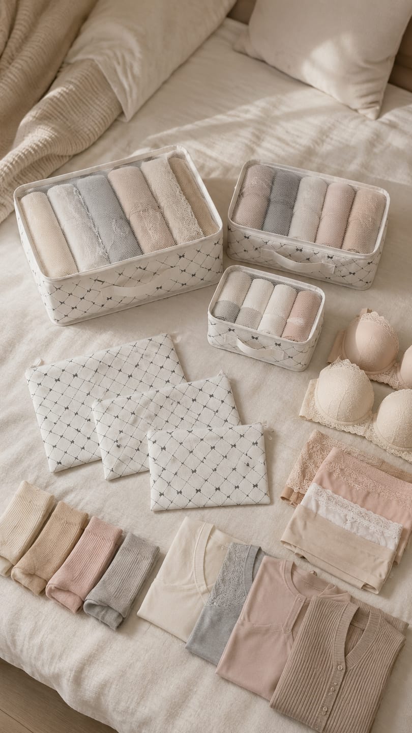 Customer photo review of 6’lı Çok Amaçlı Valiz, Dolap ve Çekmece Düzenleyici Set