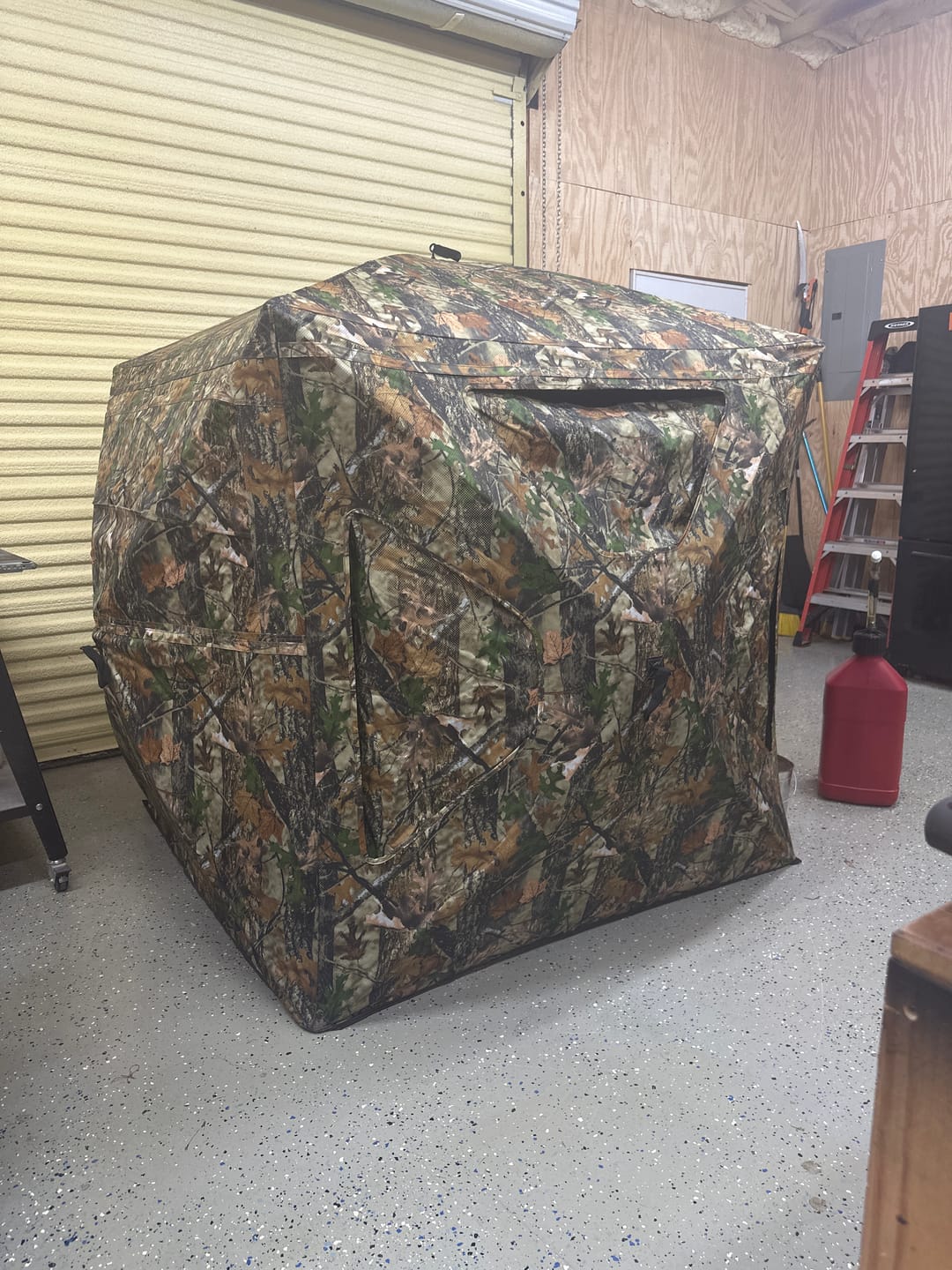 Customer photo review of FLASH SALE VisST See-Through Pop-Up Ground Blinds with Silent Magnetic Door