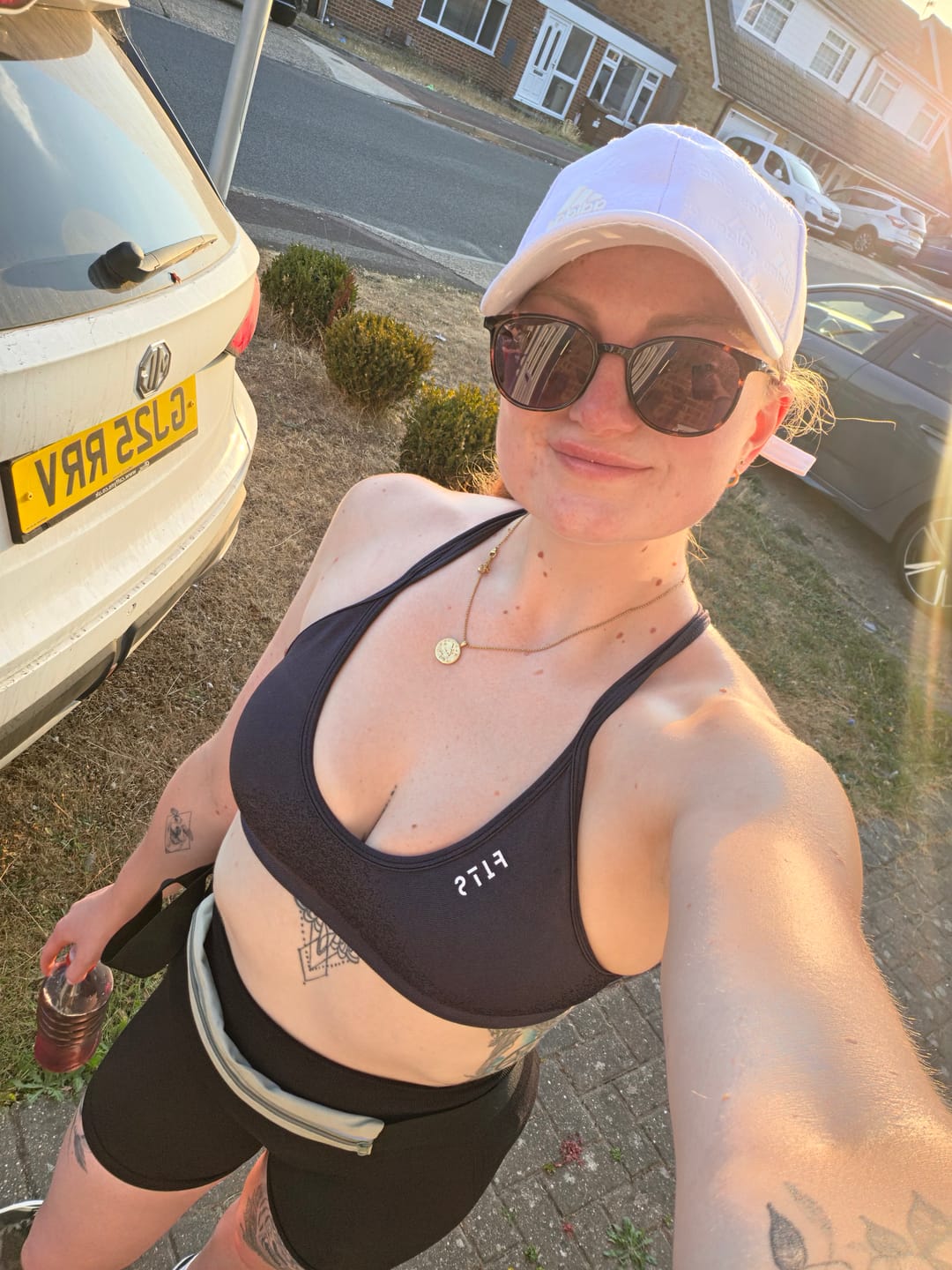Customer photo review of Birthday Spider Web Sports Bra