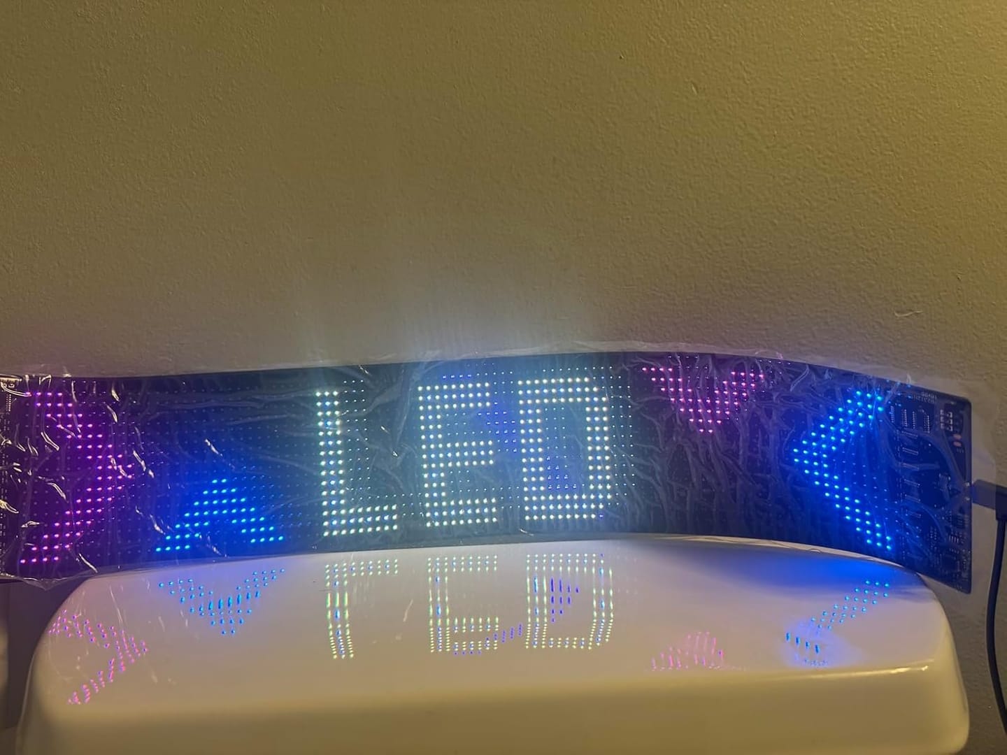 Customer photo review of BOLTHUT™ Flexible LED Matrix Panel — RGB Car Eyes, App & Remote