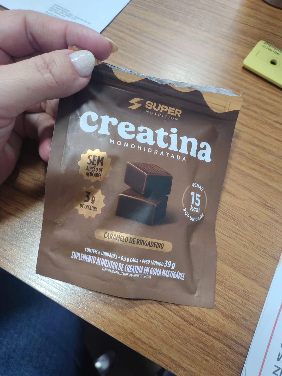 Customer photo review of Mini Pack Caramelo de Creatina Brigadeiro