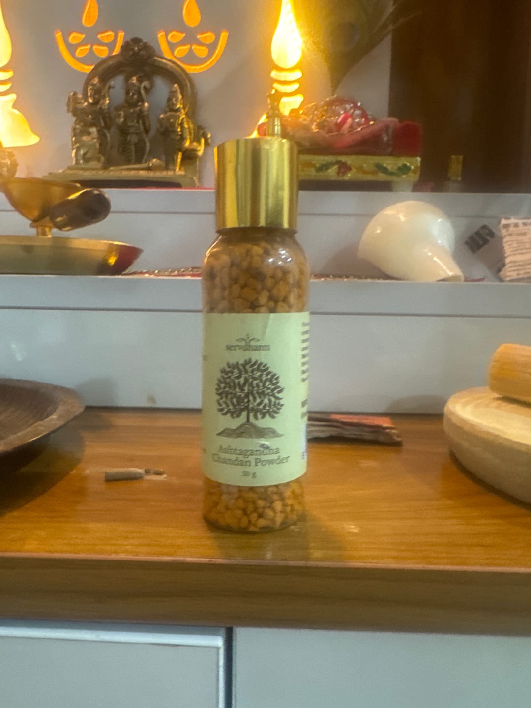 Customer photo review of Pure Ashtagandha Chandan Powder for Pooja 50 g