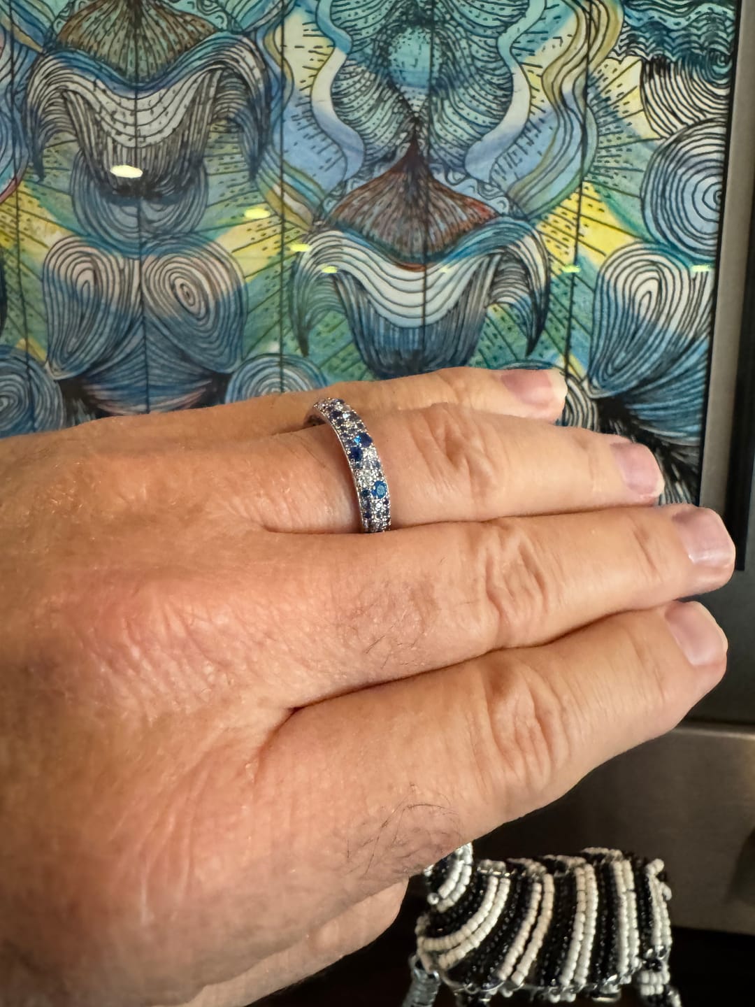 Customer photo review of Lumière Pavé Ring