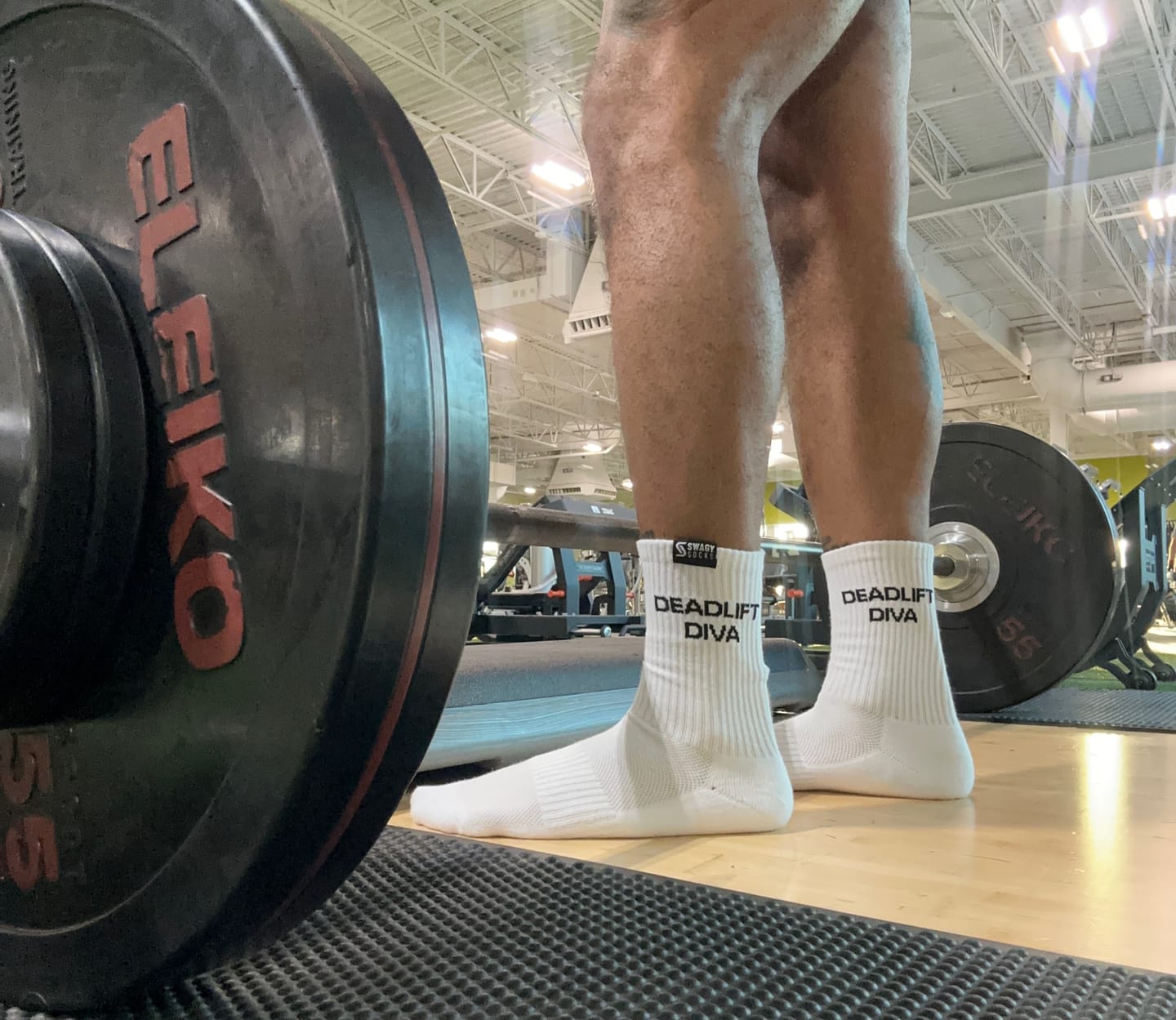 Customer photo review of Deadlift Diva - Crew Workout Socks