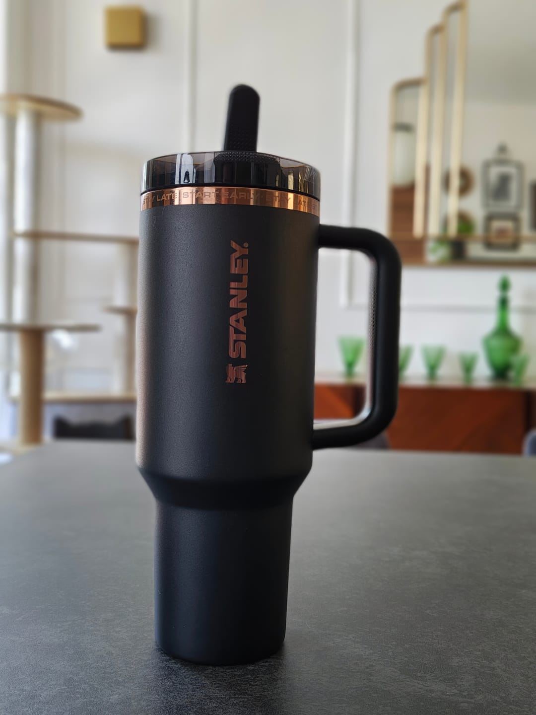 Customer photo review of Messi x Stanley 1913 Quencher ProTour Flip Straw Tumbler GOAT Black | 1.1L