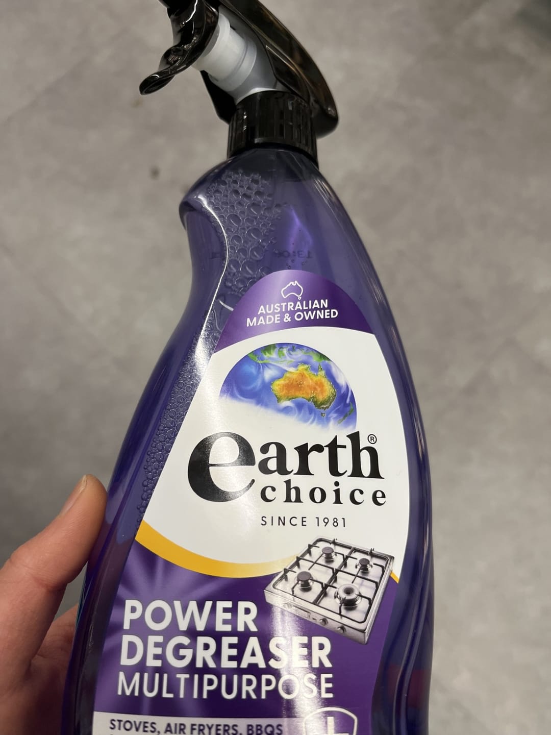 Customer photo review of Earth Choice Power Degreaser Multipurpose 600mL