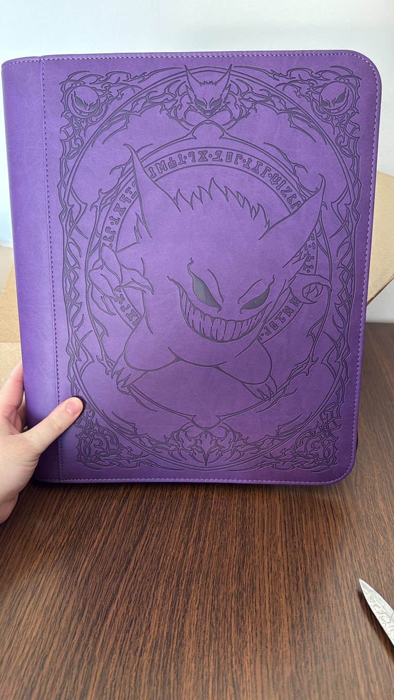 Customer photo review of Purple Evil - Toploader Trading Card Binder