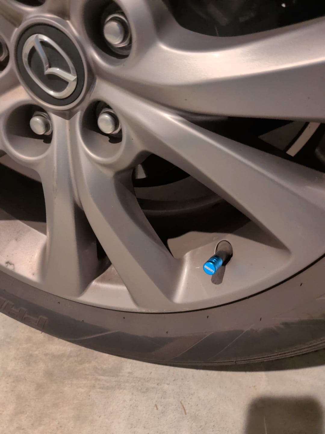 Customer photo review of 80Eighty® Teal Valve Stem Caps