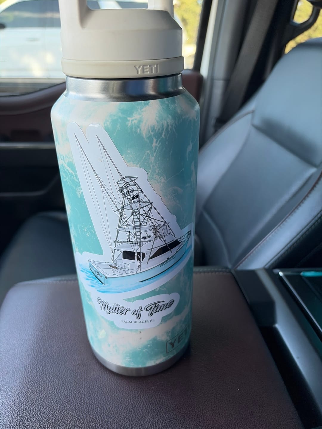Customer photo review of Custom Kiss-Cut Boat Stickers