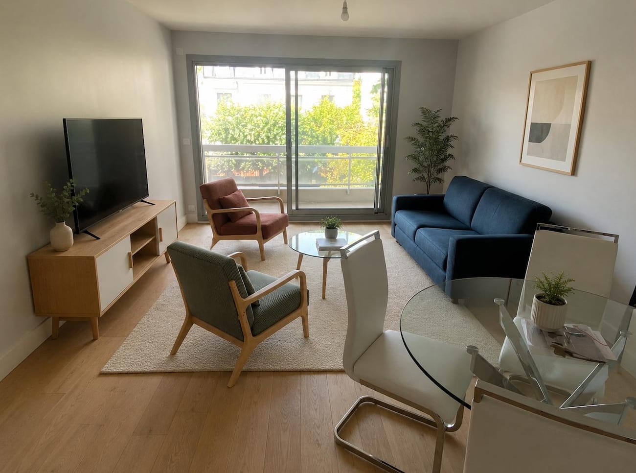 Customer photo review of OHAMA - Fauteuil de salon en bois massif et tissu terracotta