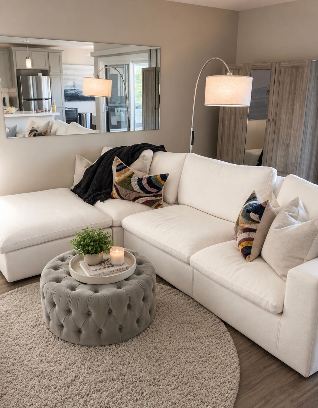 Customer photo review of Classic Modular 3-Seater Sectional in White
