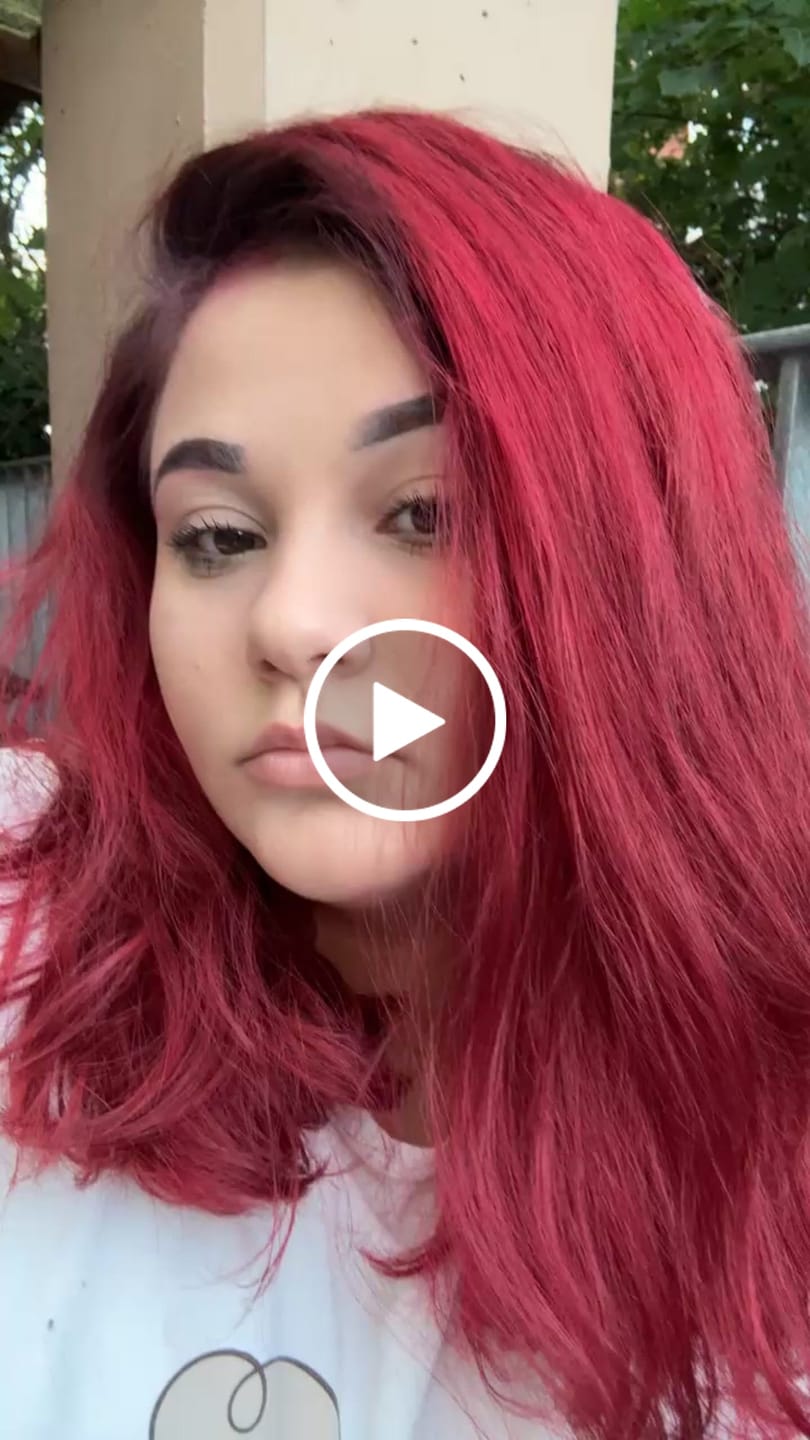 Customer video review of Mattie Coral Red - Vegan Semi-Permanent Direct Dye Hair Color Cream 210 ml