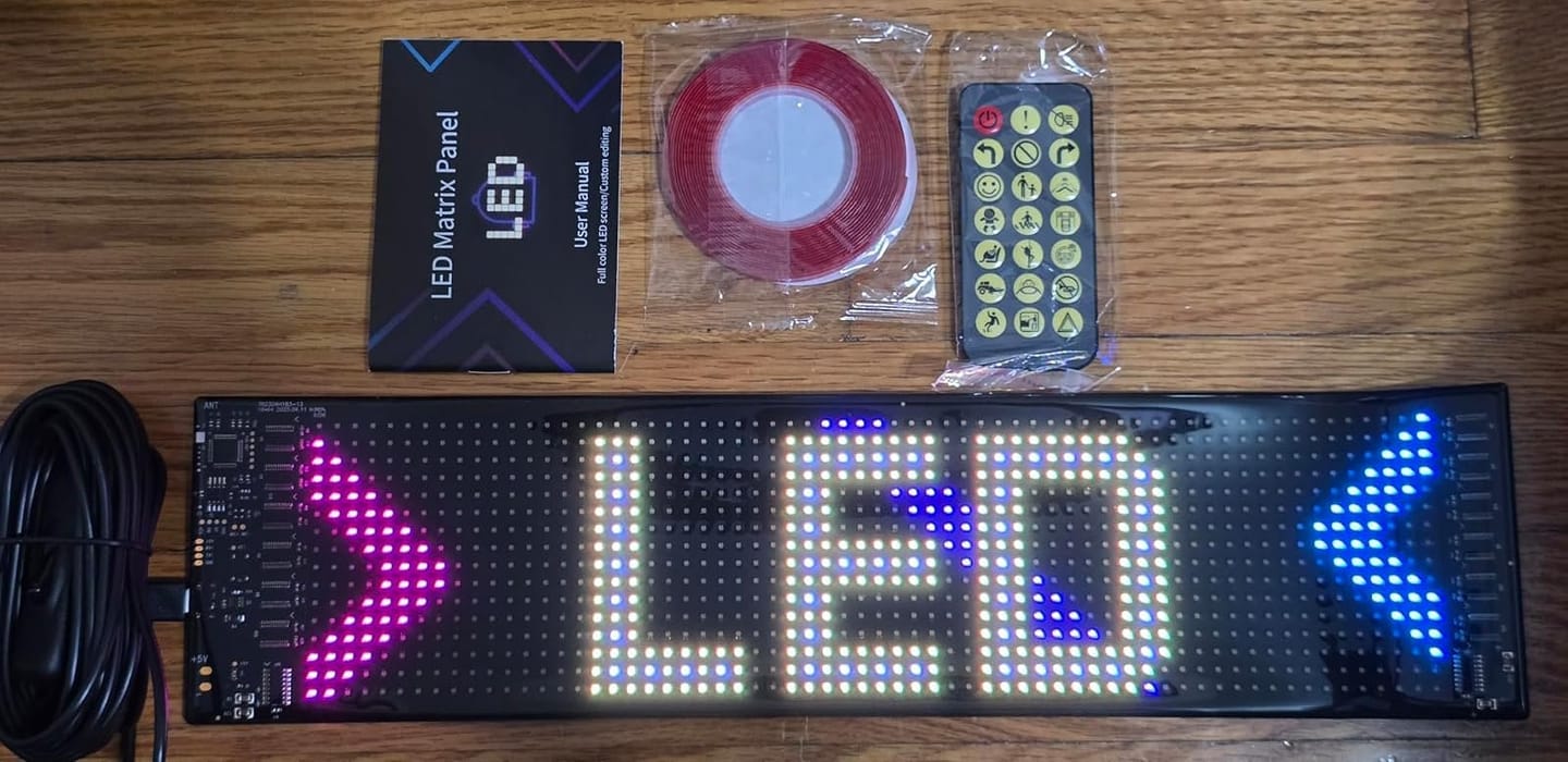 Customer photo review of BOLTHUT™ Flexible LED Matrix Panel — RGB Car Eyes, App & Remote
