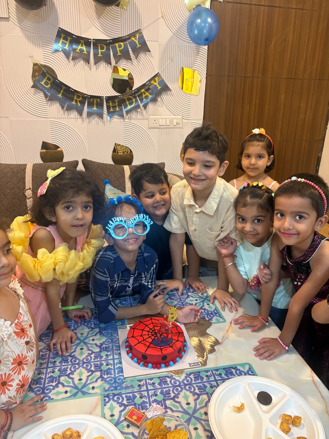 Customer photo review of Spidey Web Birthday Cake
