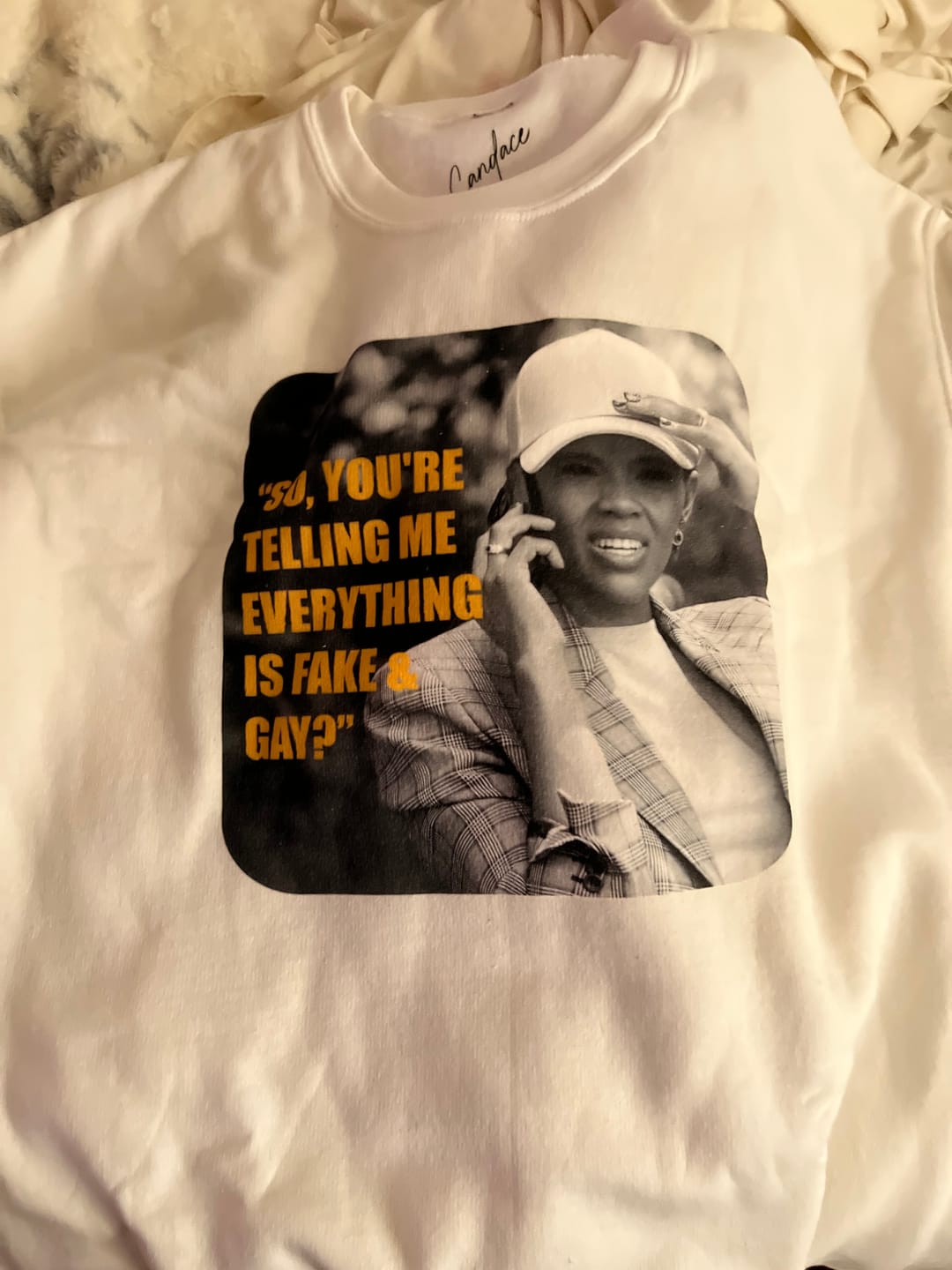 Customer photo review of Fake & Gay Crewneck