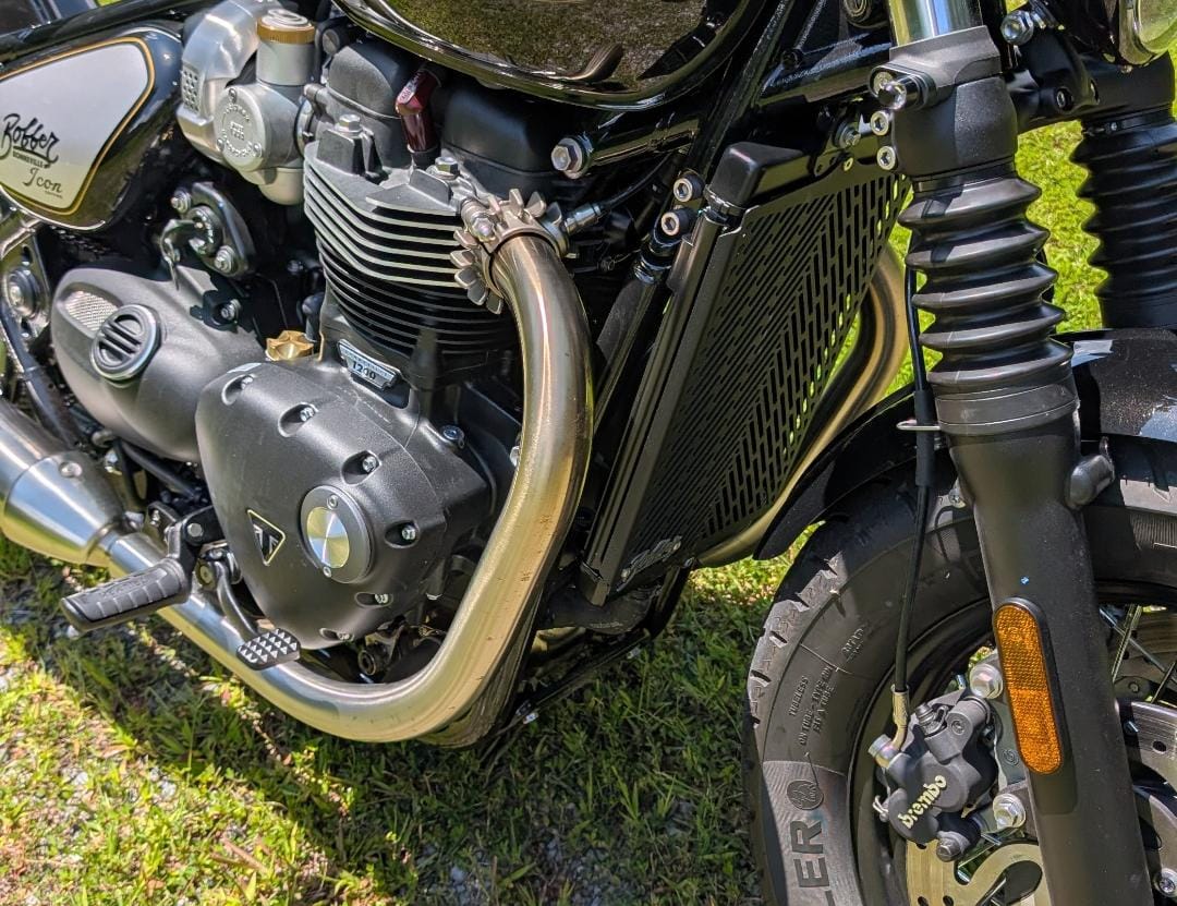 Customer photo review of Triumph Machined Brass Oil Filler Cap - Brogue Moto