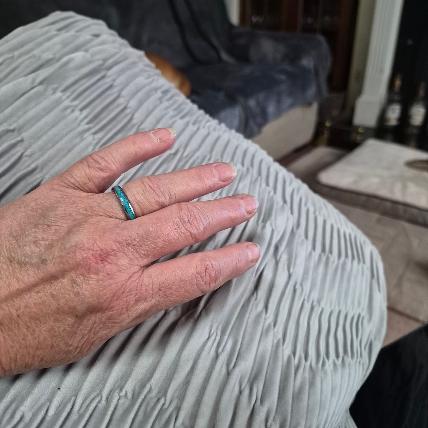 Customer photo review of The Turquoise Wonder Ring Set