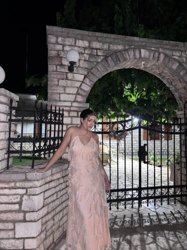 Customer photo review of Maxi φόρεμα με δαντέλα & βολάν