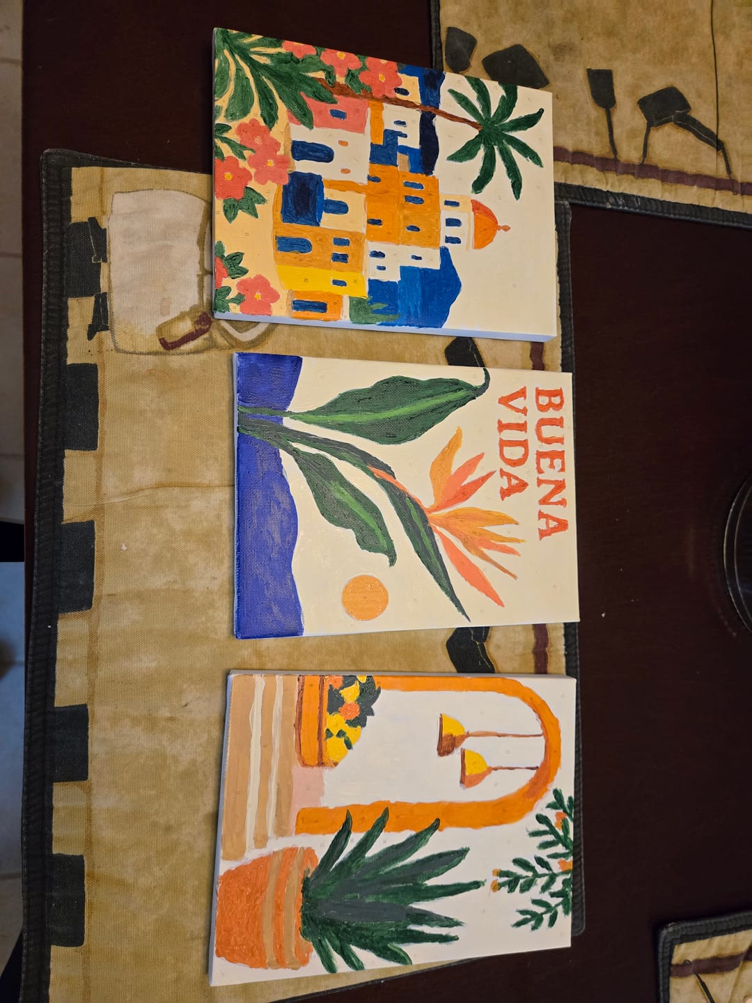 Customer photo review of 6 Mini Paintings - Mediterranean Sunshine Set
