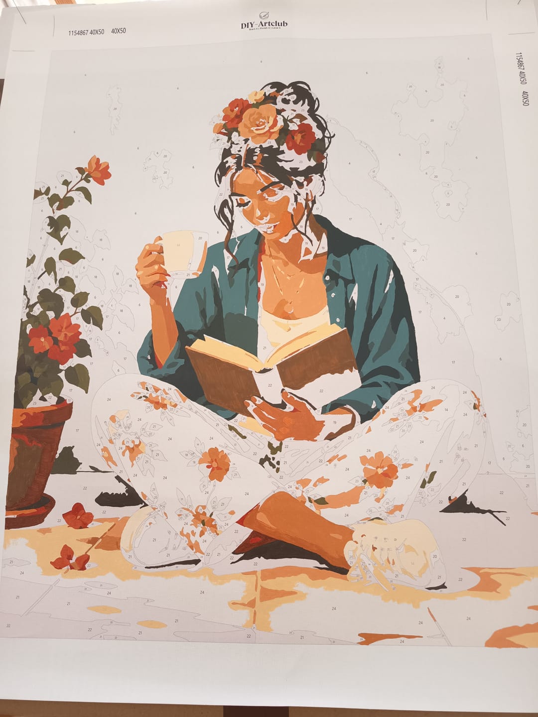 Customer photo review of Floral Escape | Paint by Number