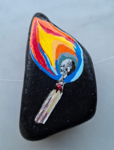 Customer photo review of Starterspakket Happy Stones + App om ze te volgen + Paint-me Startersset