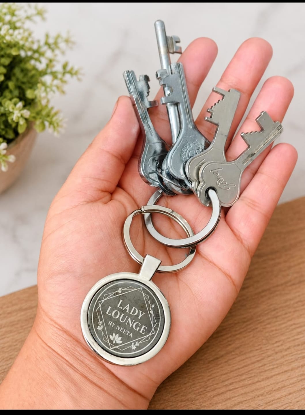 Customer photo review of Premium Metal Keychain | Best for Corporate Gifting | PrintMine.in
