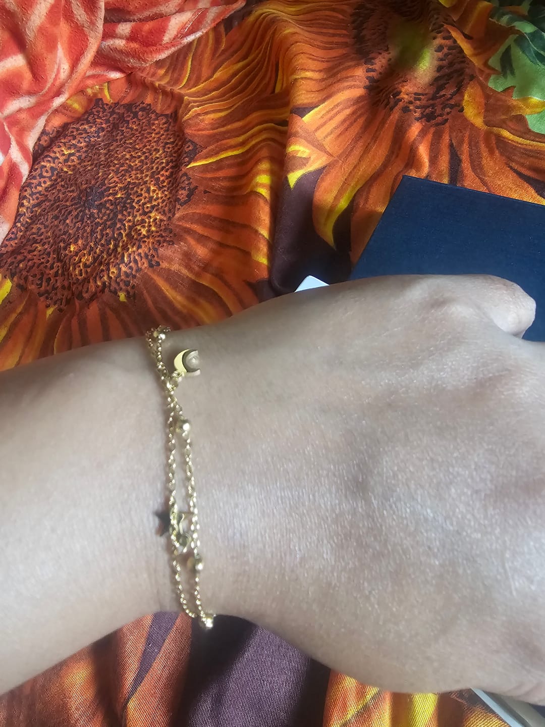 Customer photo review of Celestial Charm Layer Bracelet
