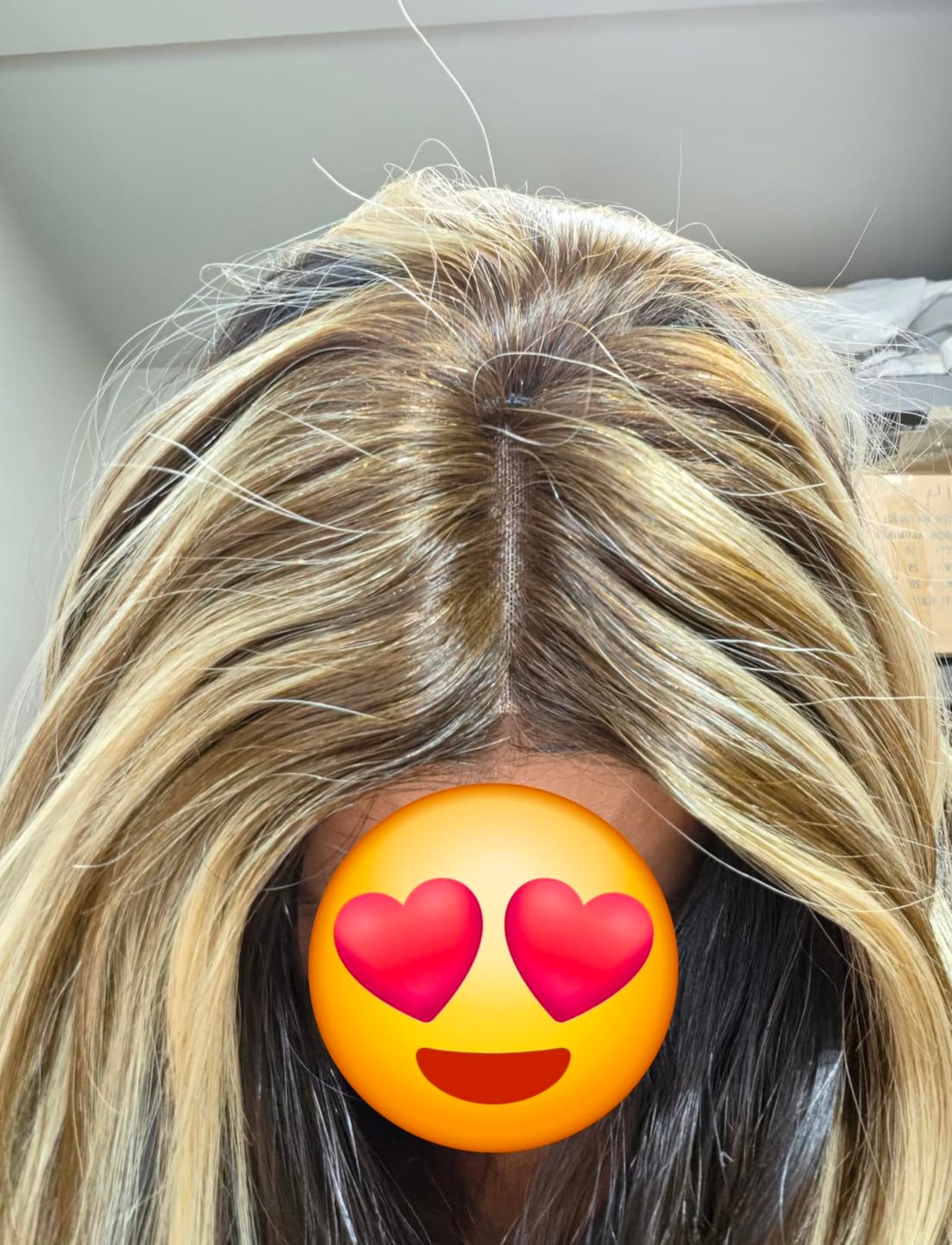 Customer photo review of Best Virgin Human Hair Topper Mono Base Bronde Brown Balayage For Thinning Crown #3/8/22