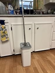 Customer photo review of Flat Mop and Bucket Set with Wringer — Dual Chamber Dry & Wet Separation, 3 Washable Microfiber Pads, Stainless Steel Handle