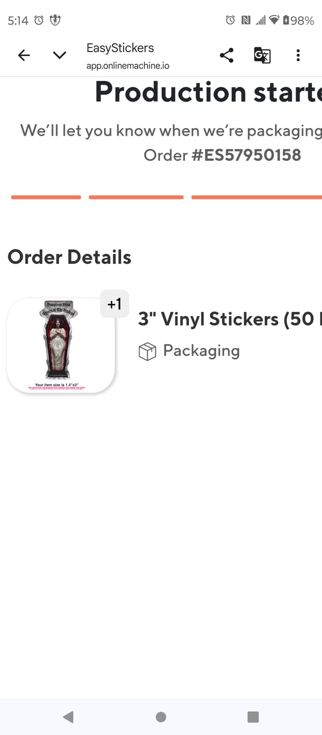 Customer photo review of 3" Vinyl Stickers (50 Pack)