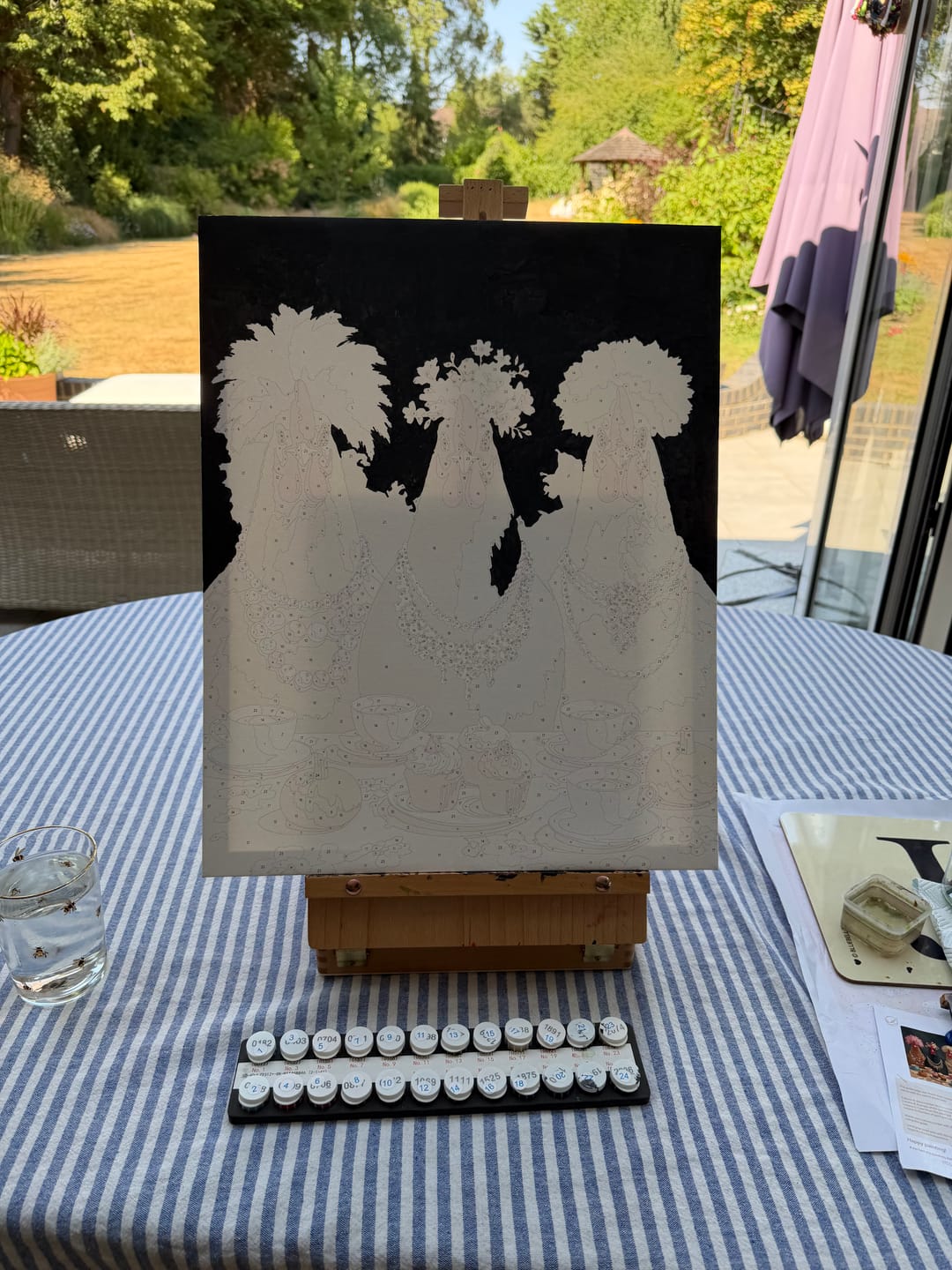 Customer photo review of Fancy Chickens Society | Paint by Number
