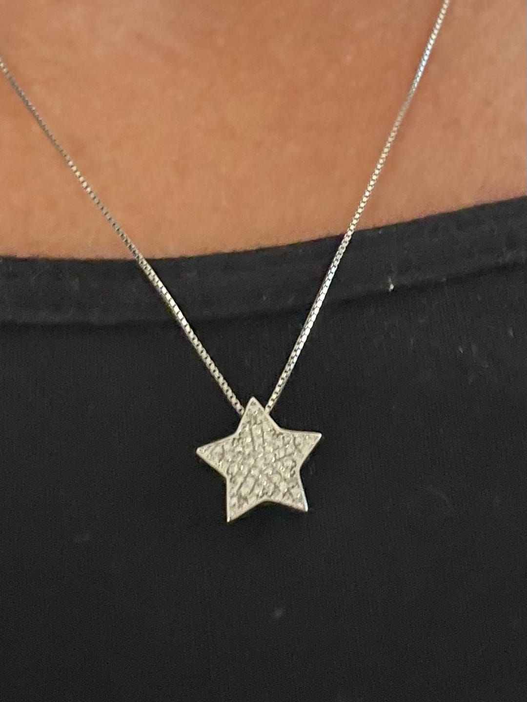 Customer photo review of Collana Stella Pavè