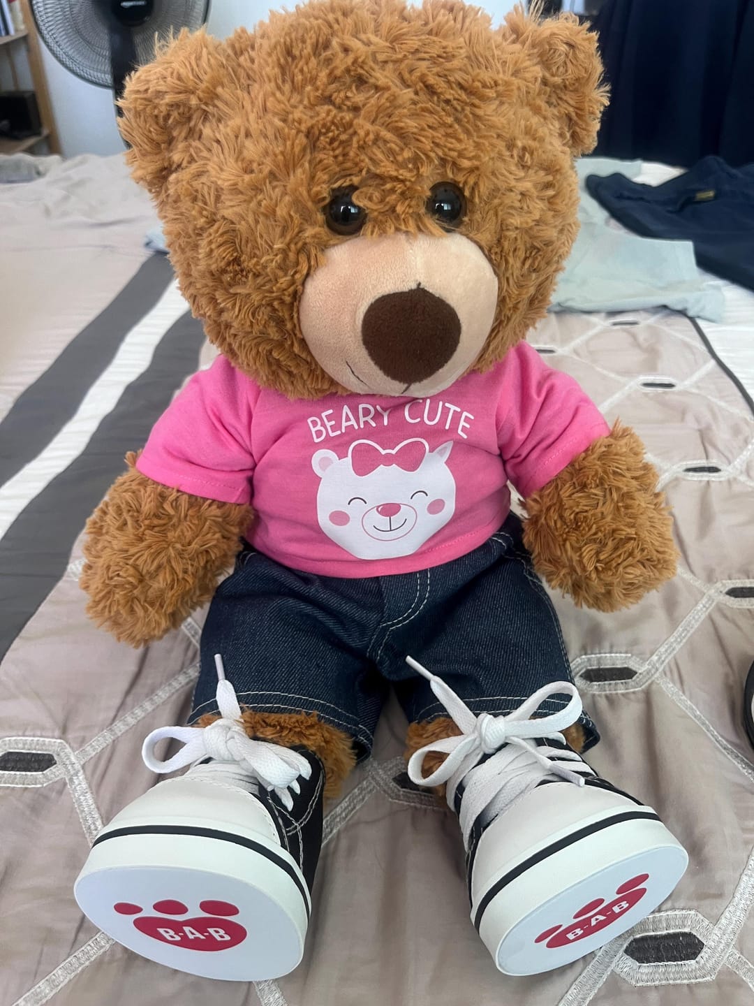 Customer photo review of Custom Teddy Bear Shirt - Personalized Photo or Text for 14-16 Inch Plush