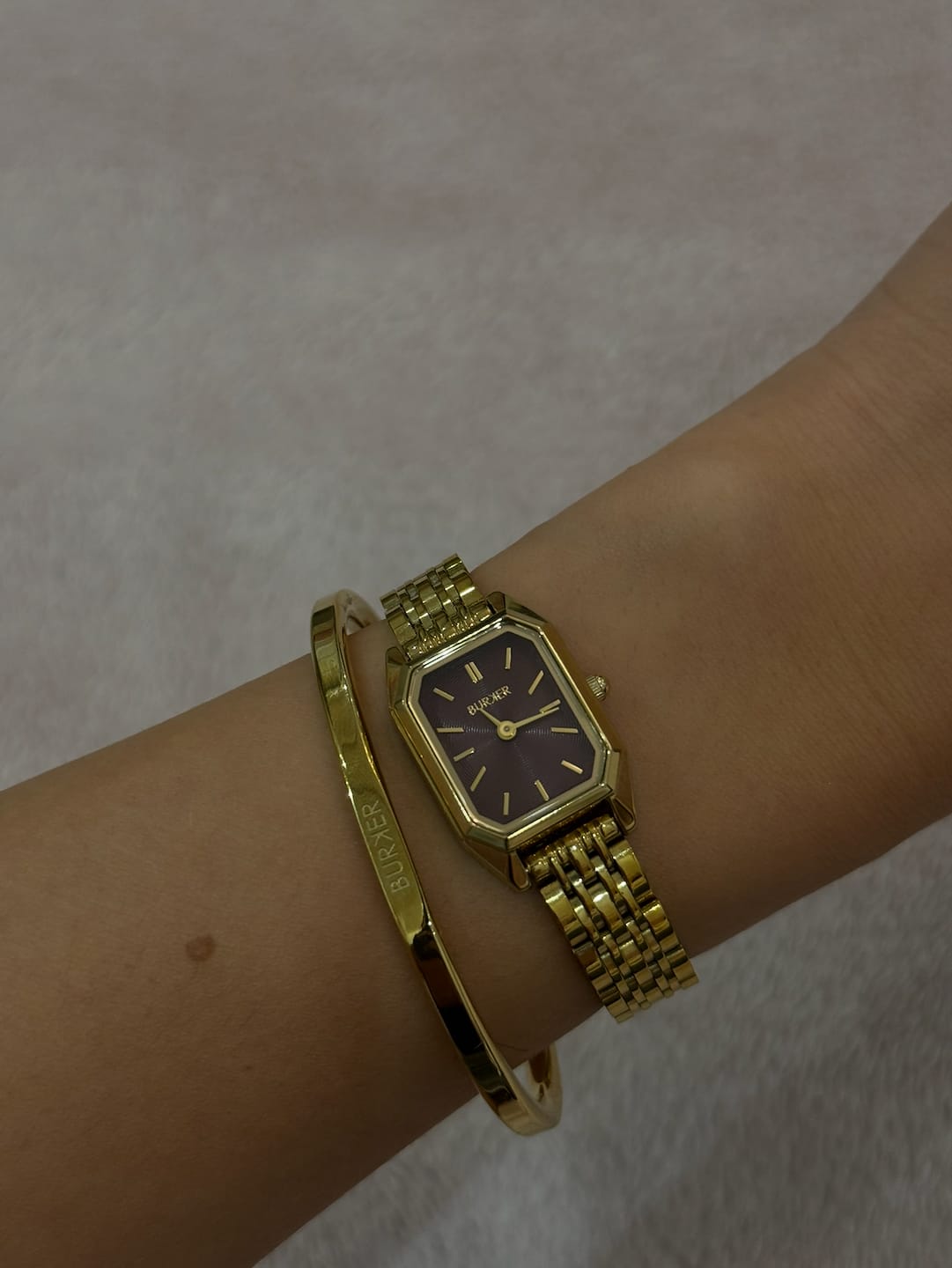 Customer photo review of Isabell Petite Gold Burgundy